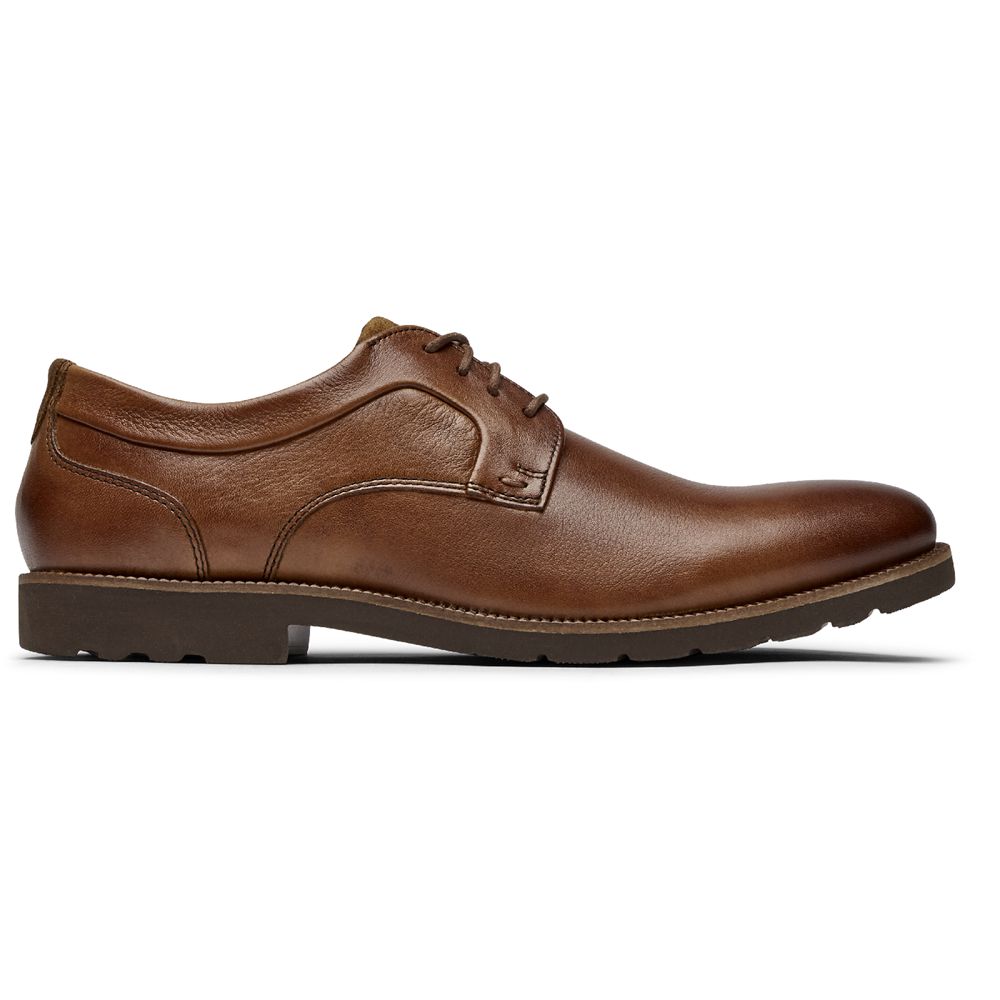 Sapatos Oxford Homem Rockport Sharp & Ready 2 Plain Toe Chocolate,Portugal PWNZY-3907